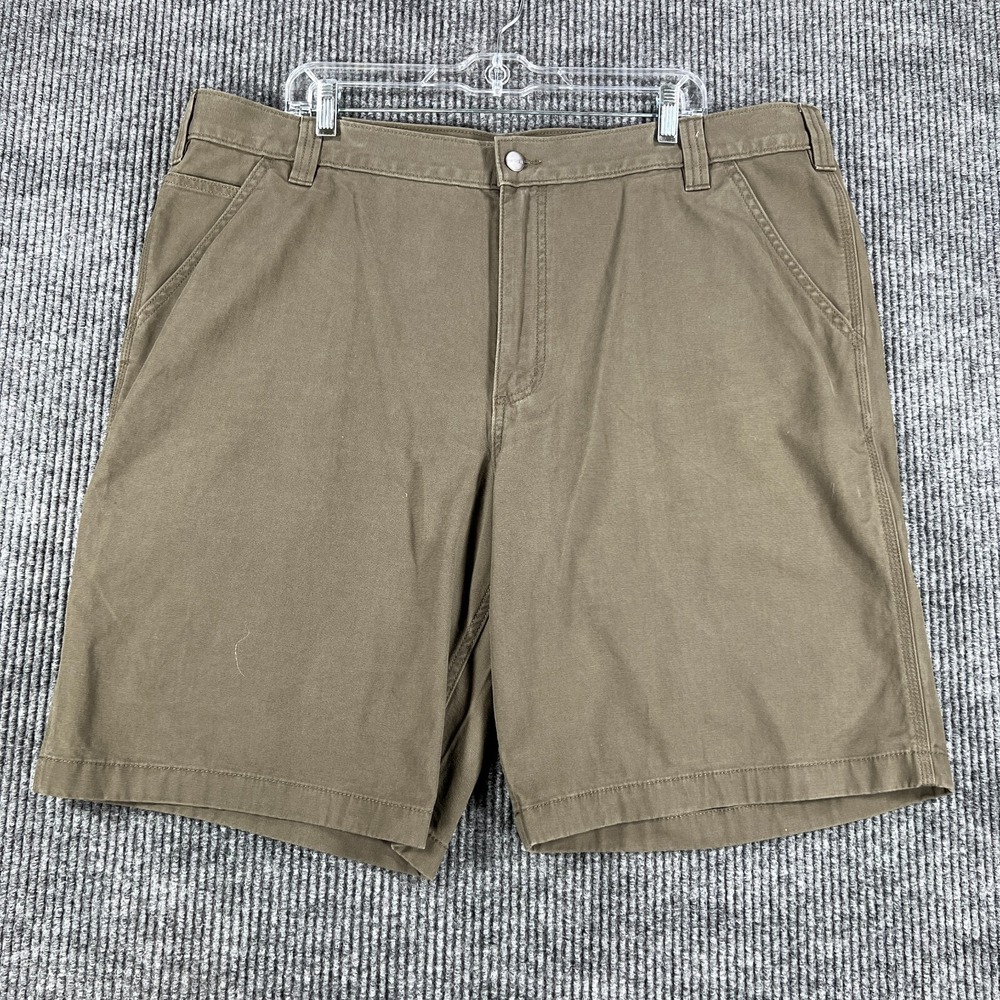 Carhartt Rugged Flex Canvas Work Shorts Mens 42‎ Relaxed Fit Dark Green New